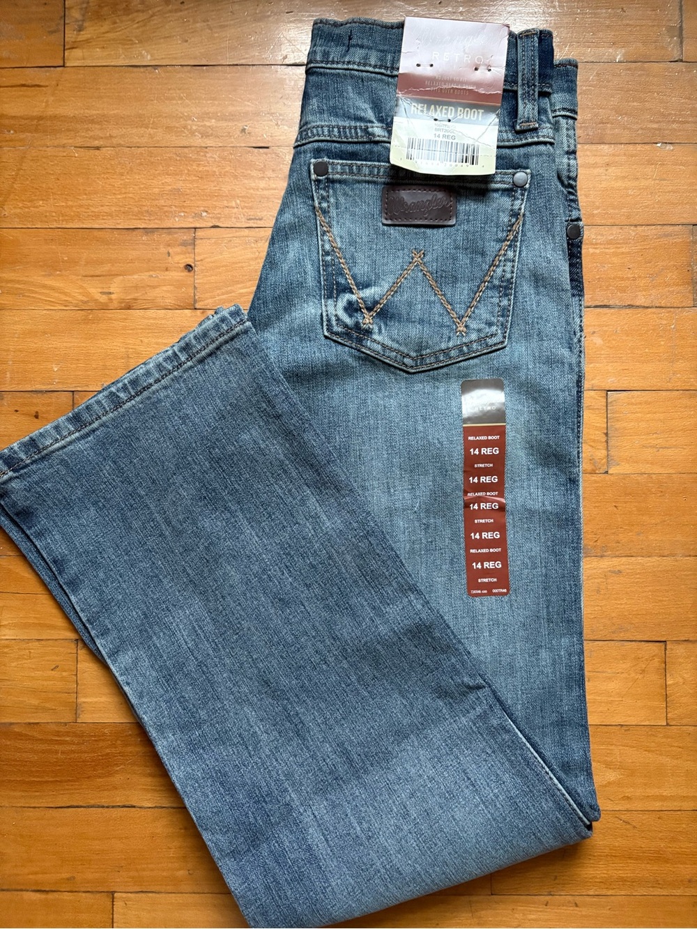 Kids Relaxed Bootcut Jeans in Medium Blue